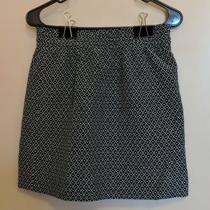J Crew Black and White Skirt